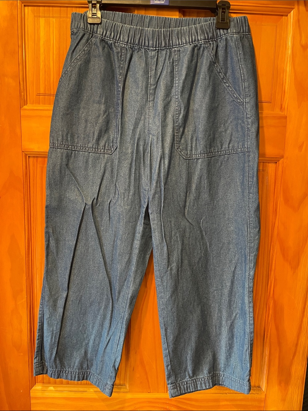 Style & Co Elastic Waist Denim Womens Pull on Capris